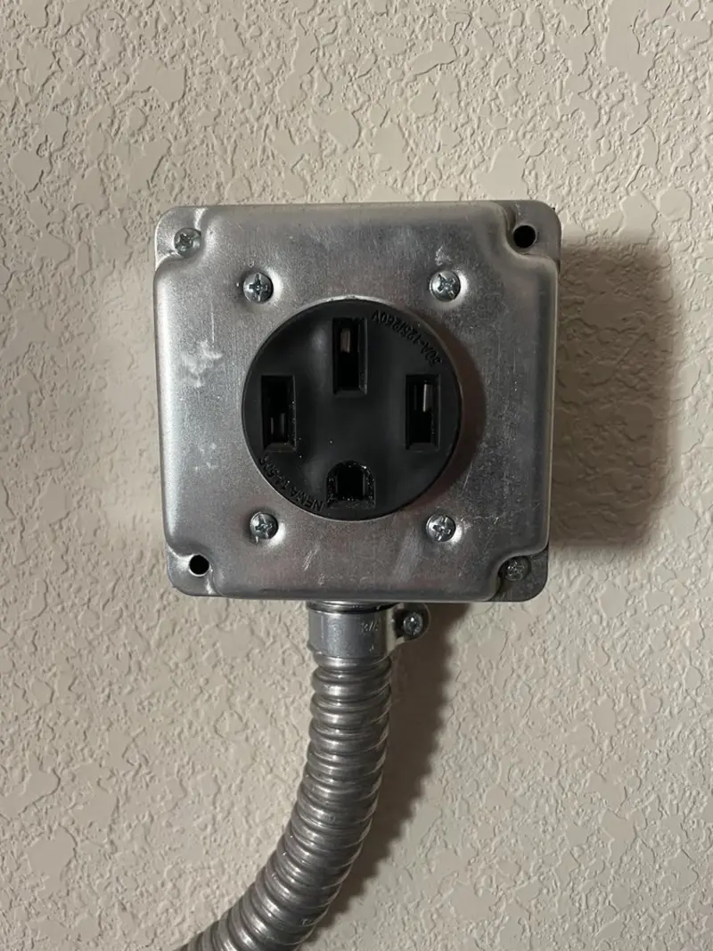 NEMA 14-50 outlet installed for Smart Home Electrical in Juno Beach